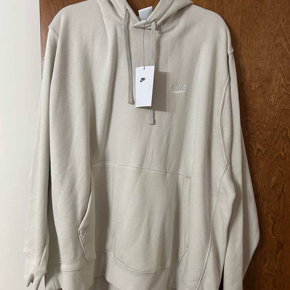 Nike Men’s Cream Hoodie Sweatshirt